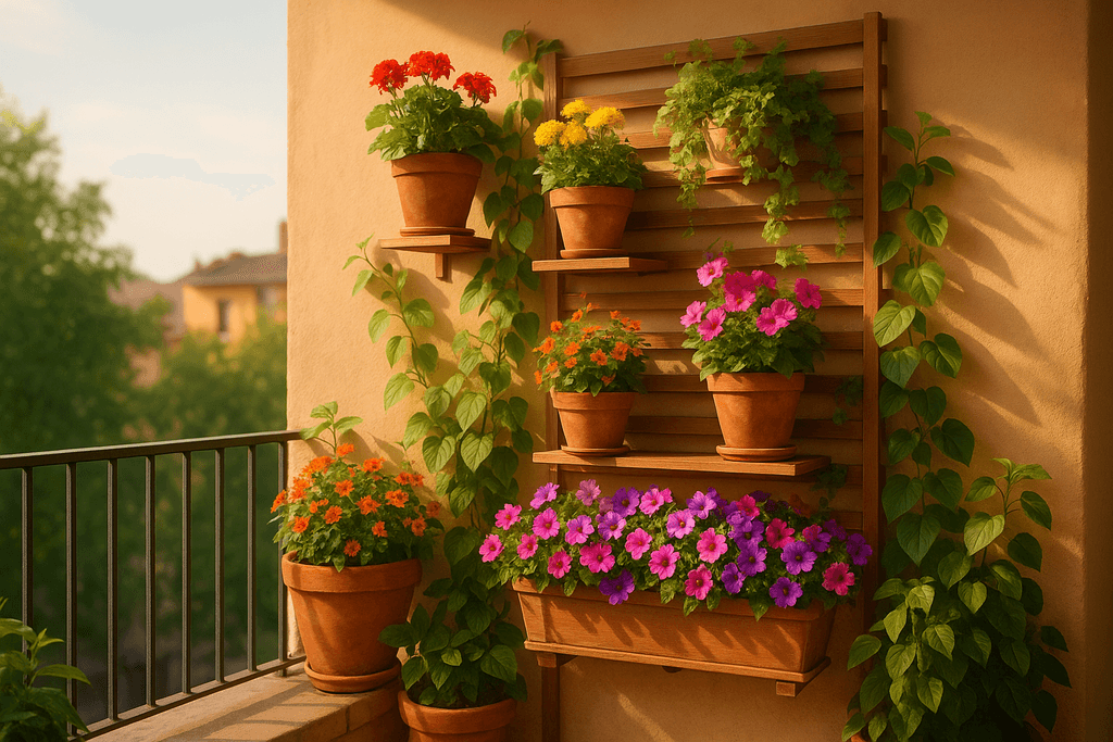 Guía práctica de macetas verticales para balcones soleados