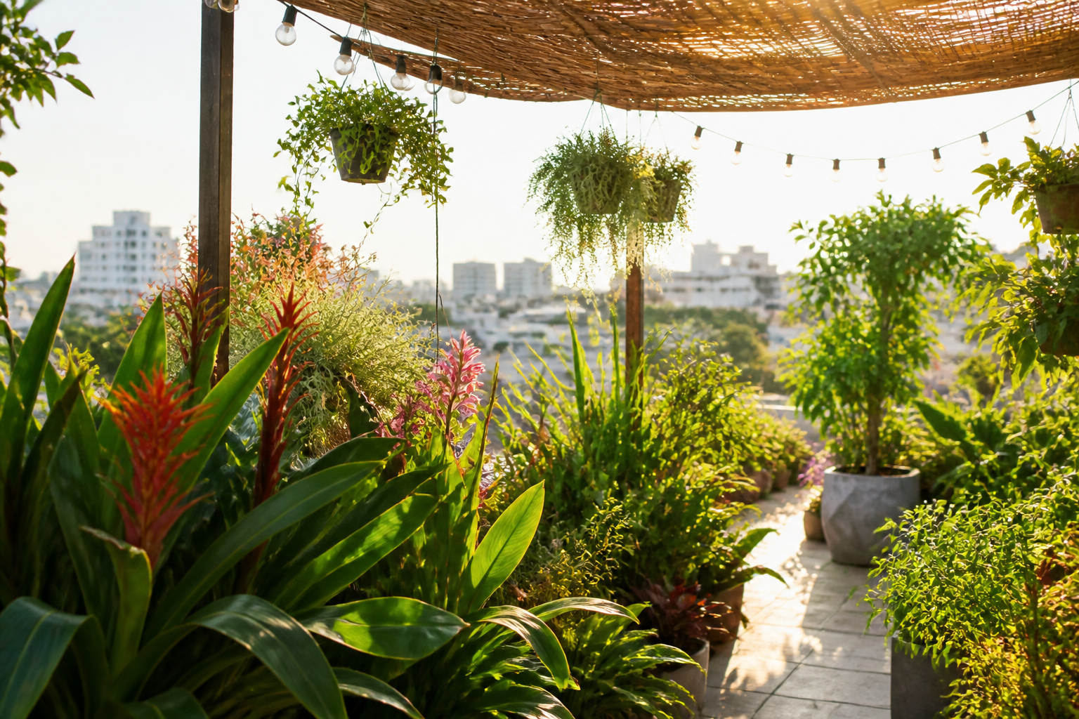 Refugios contra el calor para plantas ornamentales urbanas