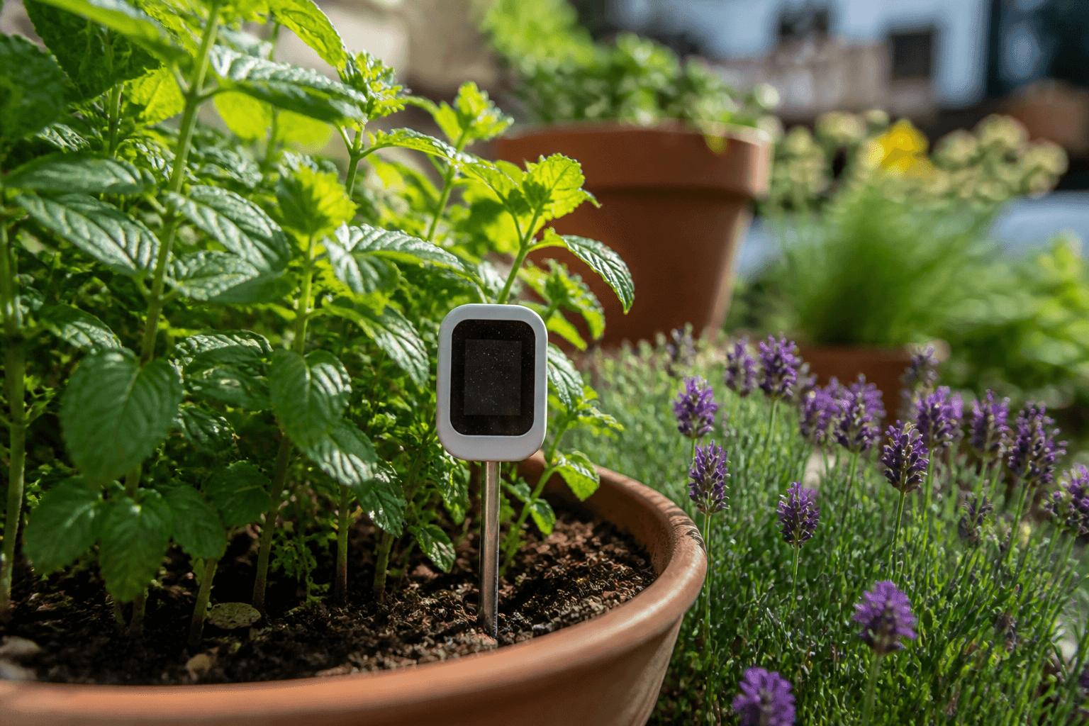 Riego eficiente con sensores simples para jardines urbanos